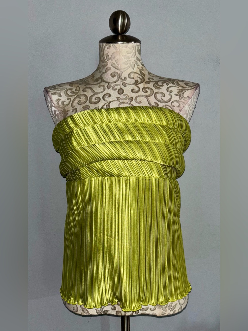 L’IDEE Vacances Mojito-StraplessTop, elegant distinct plisse pleaded Sz 10